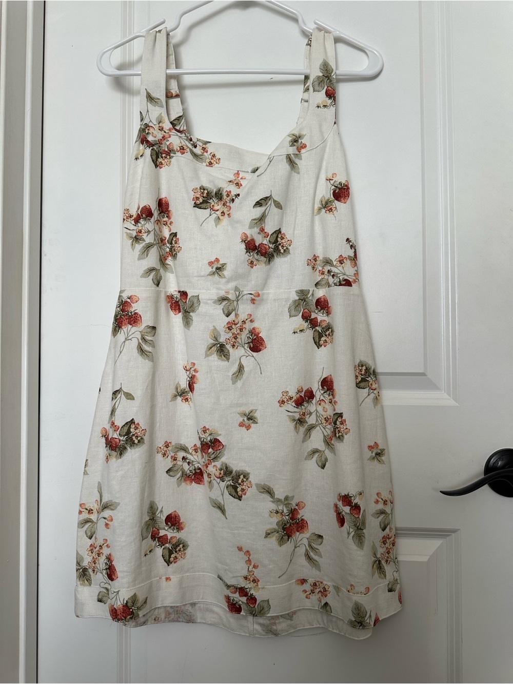 Abercrombie & Fitch Cream Mini Dress with Strawberry Floral Print
